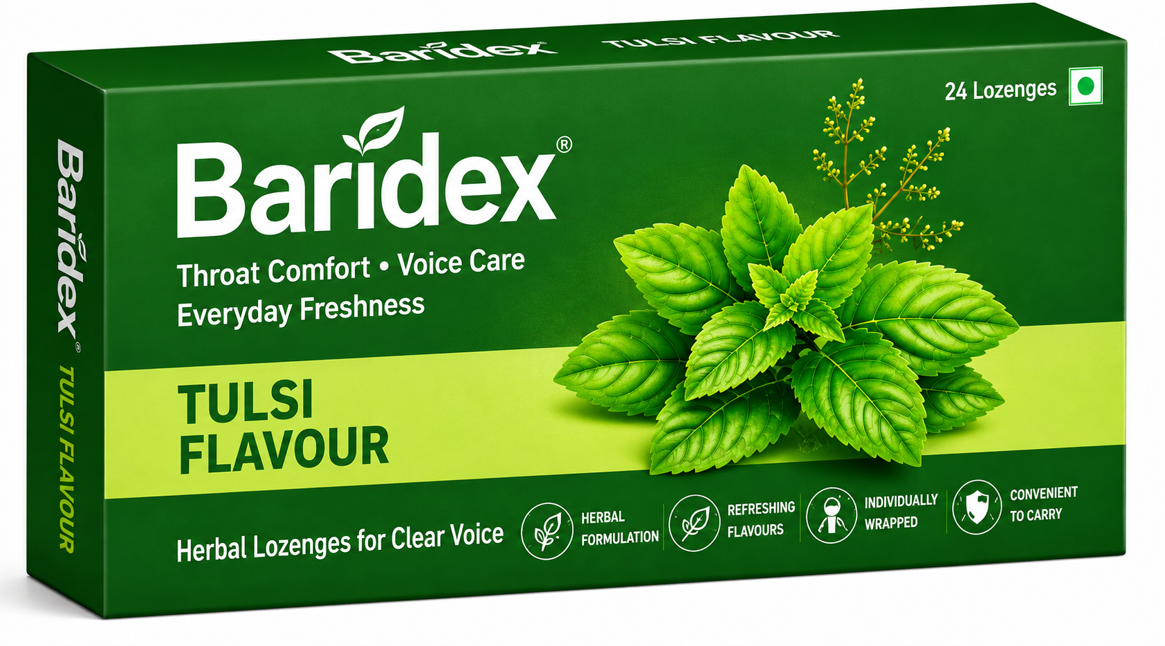 Baridex Tulsi pack — 3 x 3 Lozenges